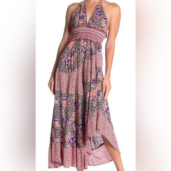 NWT FREE PEOPLE GABRIELA SMOCKED HALTER SLIP DRESS ๐, Sz.S, BNWTIB - Picture 3 of 15